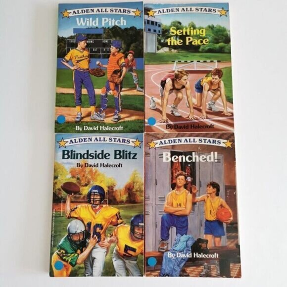 Set of 4 Alden All Stars Paperbacks - 90s Kids Books Sports Teams - Picture 8 of 8